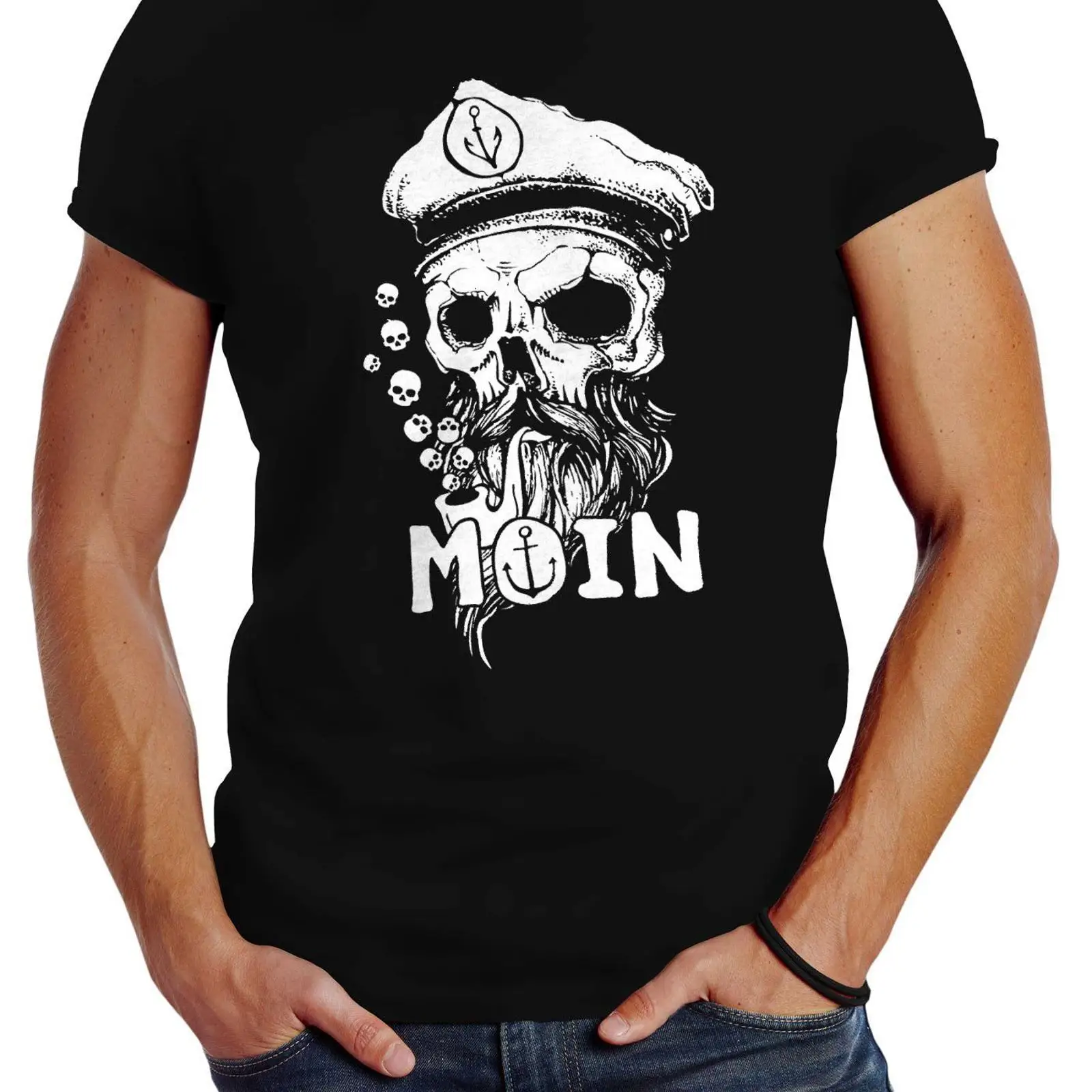 Vintage Fashion Hamburg - Neverless Print T Shirt Herren Moin
