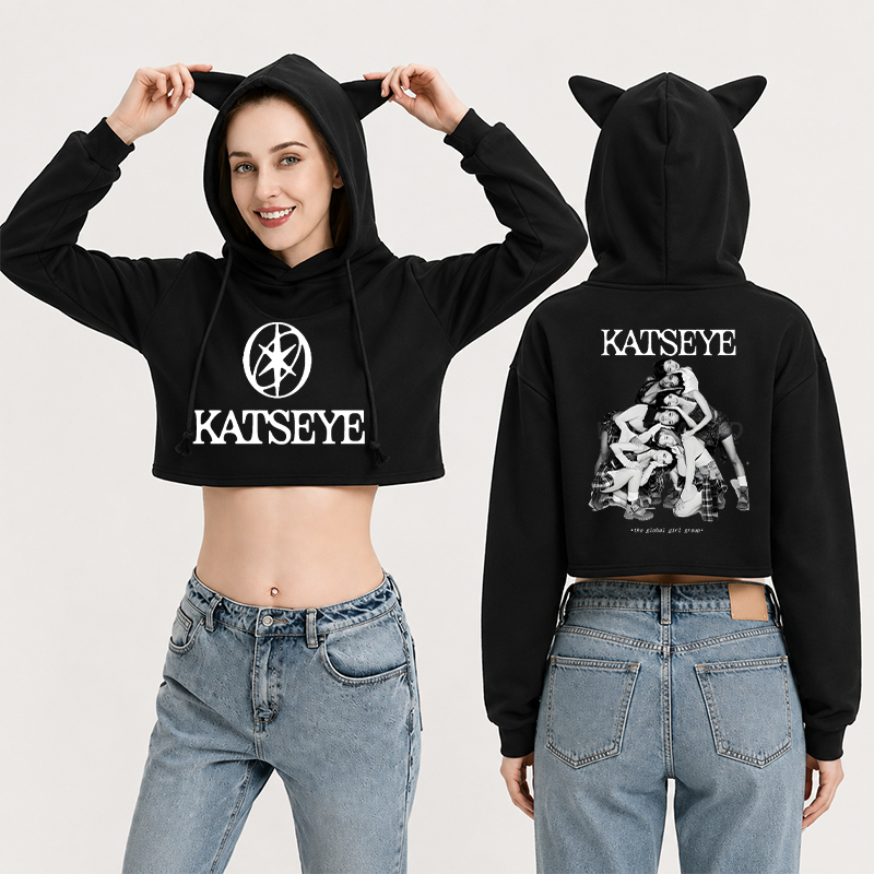 Vintage Style Women Fashion - Fashion Katseye Kpop Girl Group Crop