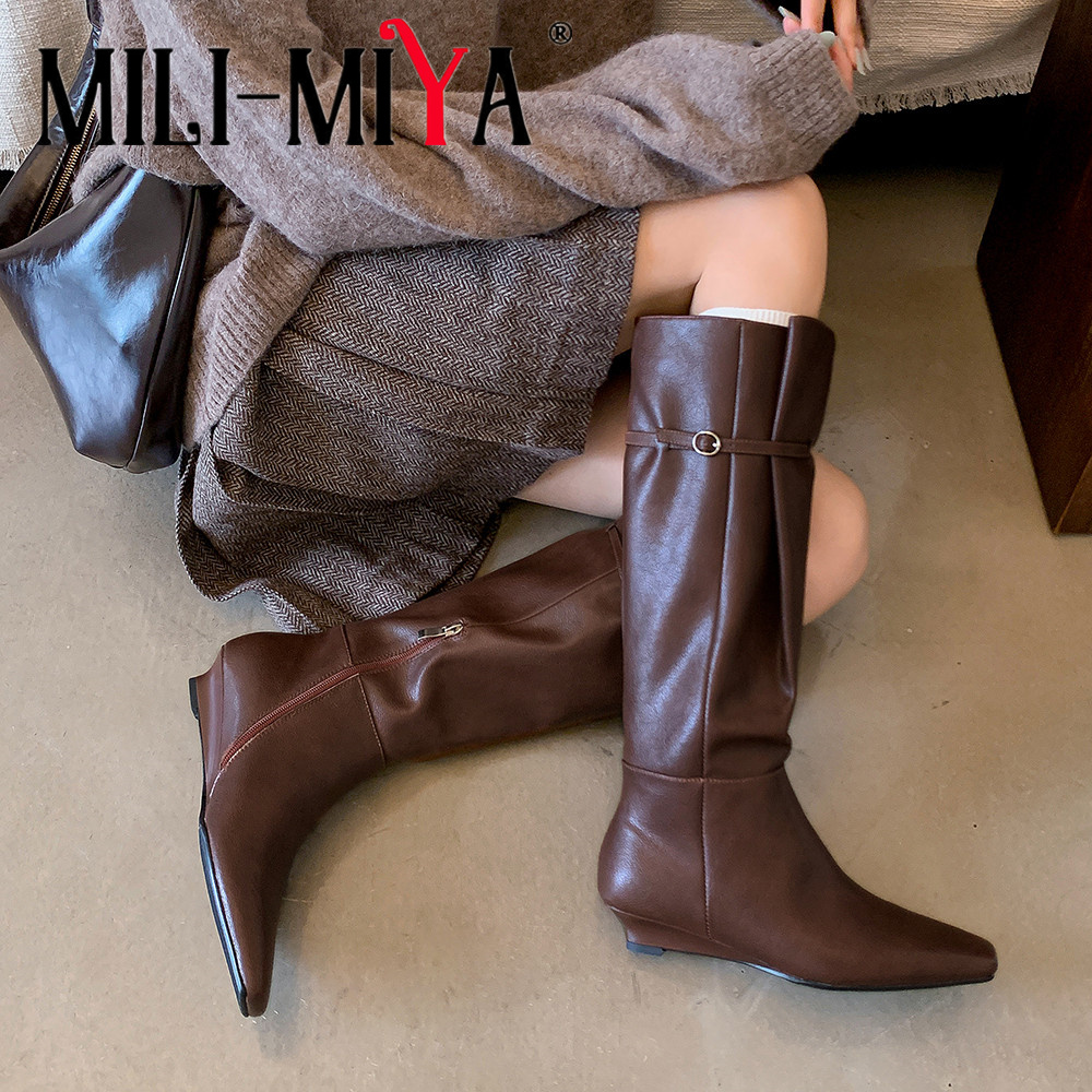 Vintage Fashion Dresses - MILI-MIYA New Genuine Leather Fashion Square