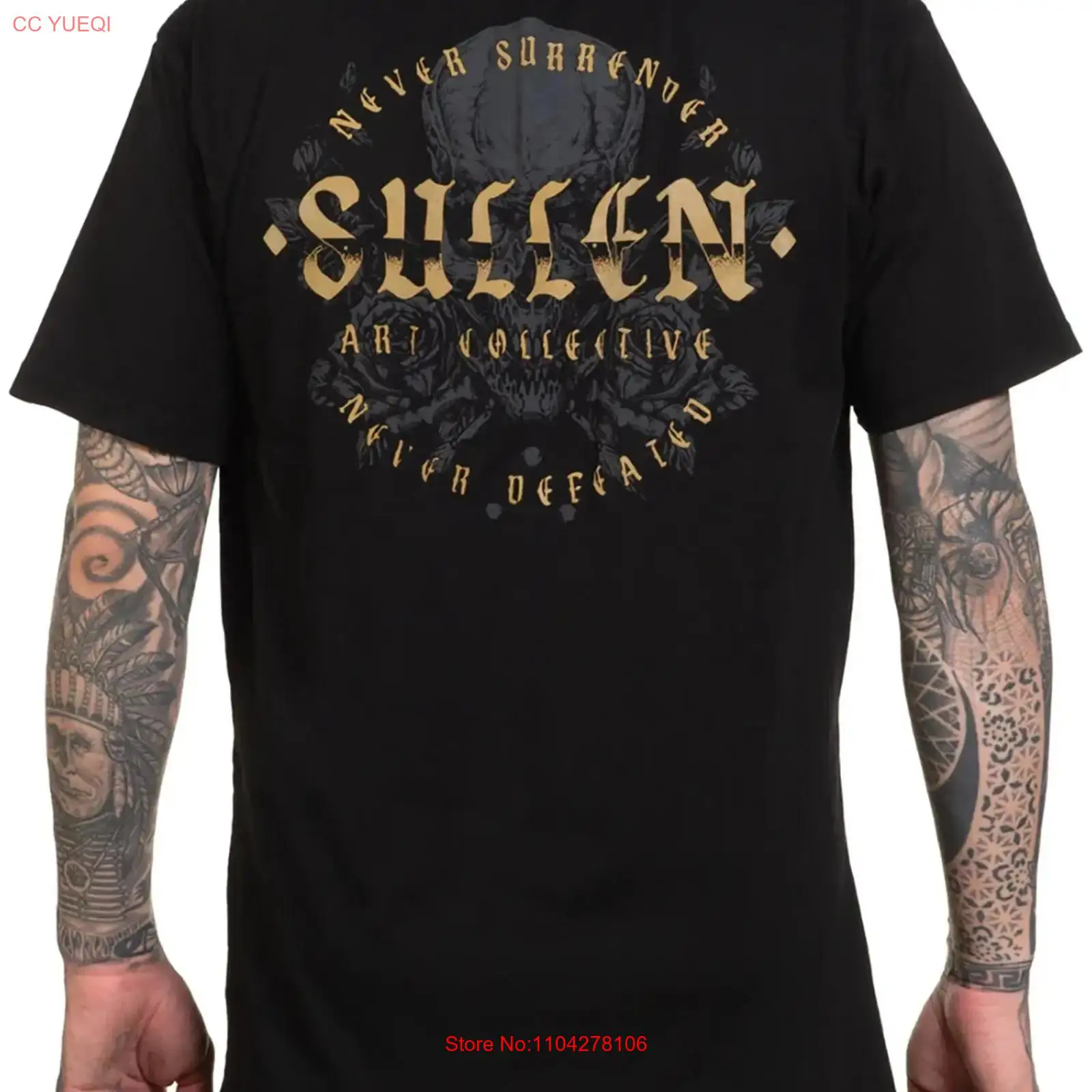 Vintage Fashion Logo - Sullen Men's Never Defeated Premium T