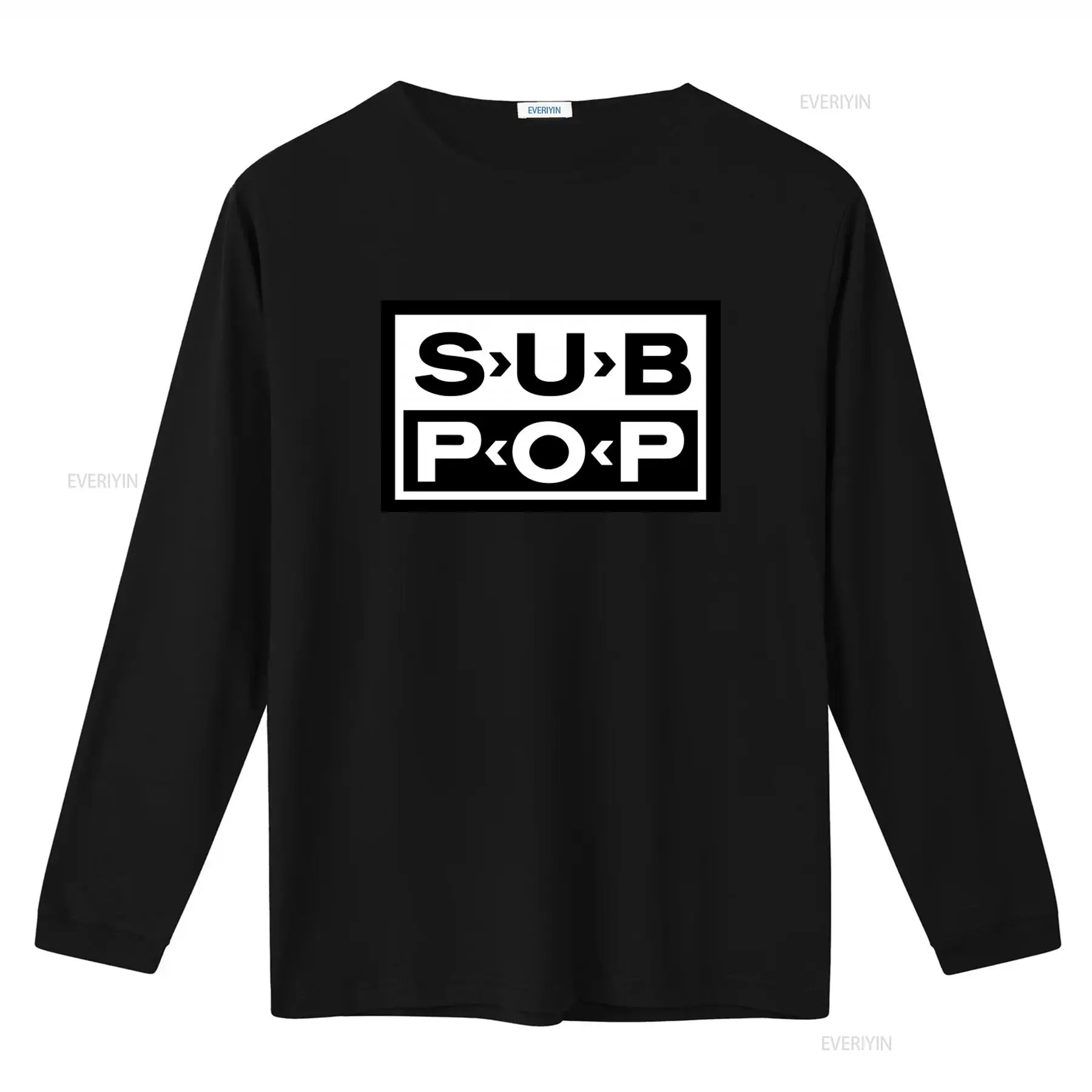 Sub Pop Logo T Shirt Black wit - огляд і ціна Vintage Fashion Logo