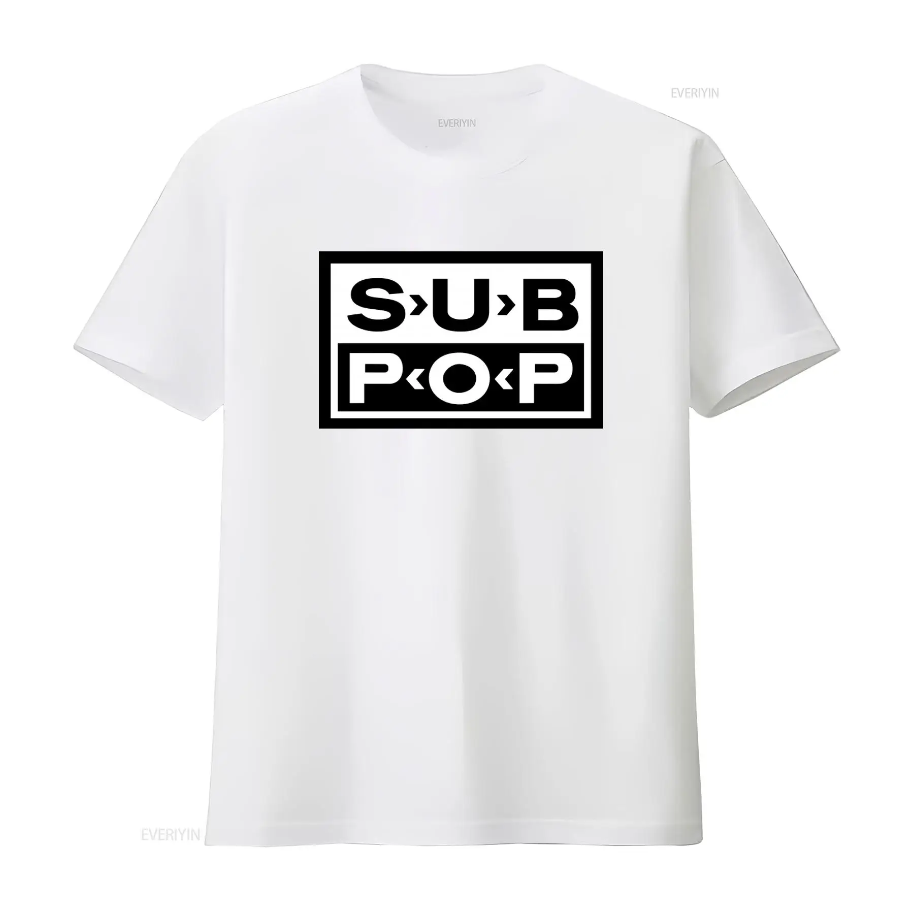 Sub Pop Logo T Shirt Black wit - огляд і ціна Vintage Fashion Logo