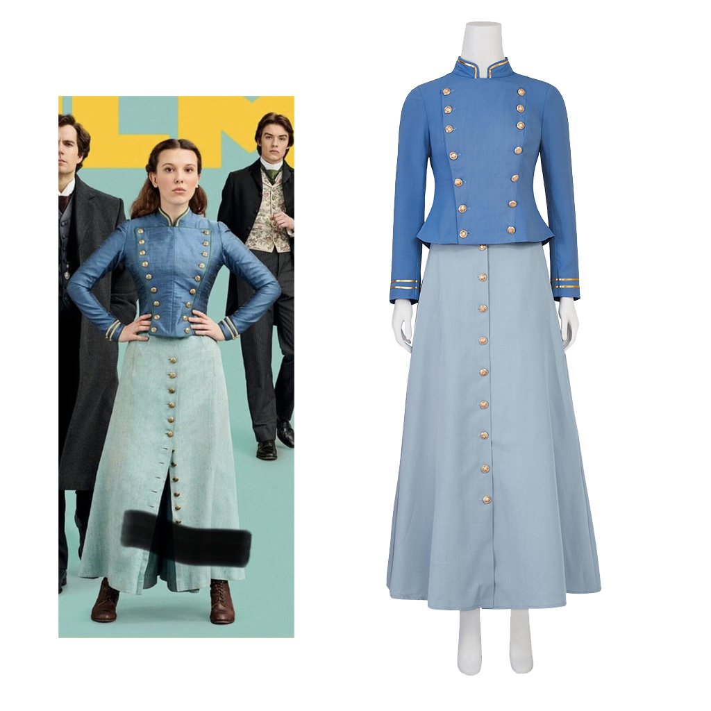 Movie Cosplay Enola Holmes 2 C - огляд і ціна Vintage Fashion Dresses