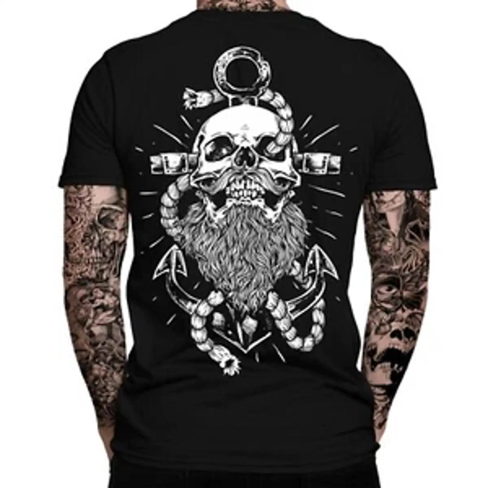Anchor T Shirt for Men Skull H - огляд і ціна Vintage Fashion Hamburg