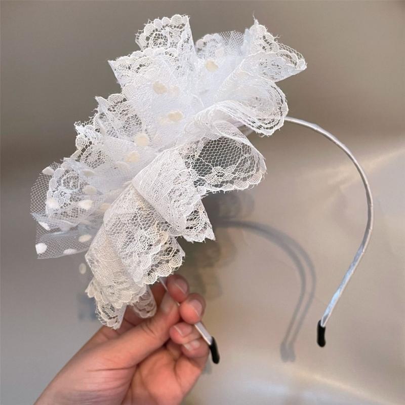 A52E Lace Flower Hair Hoop for - огляд і ціна Vintage Fashion Events