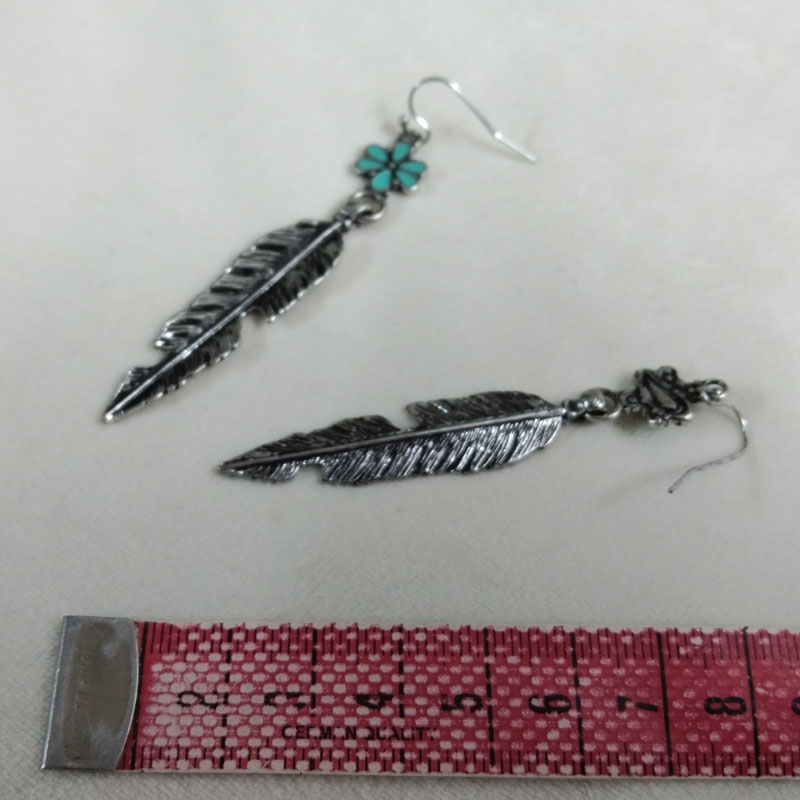 Antique Silver Feather Drop Ea - огляд і ціна Vintage Fashion Jewelry Brands