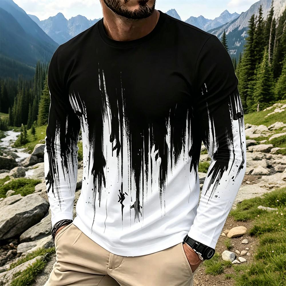 Men's Gradient Ink Splash Long - огляд і ціна Vintage Fashion Mens