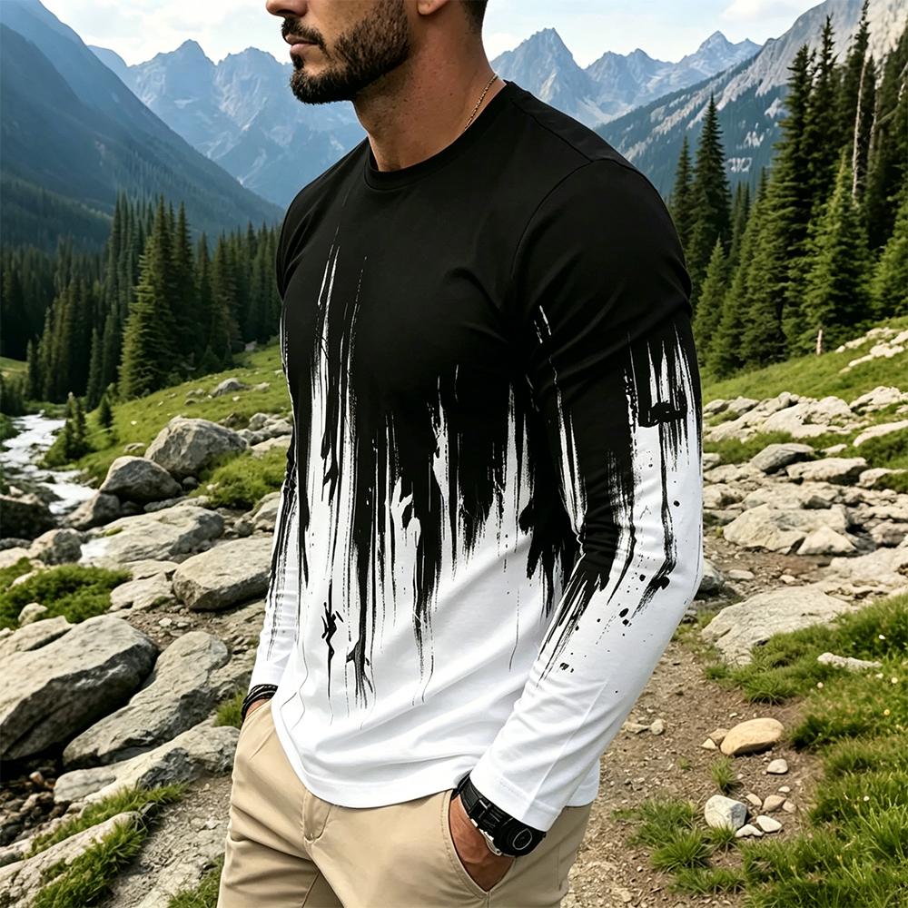 Men's Gradient Ink Splash Long - огляд і ціна Vintage Fashion Mens