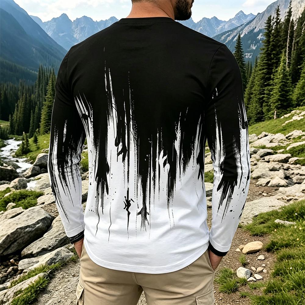 Men's Gradient Ink Splash Long - огляд і ціна Vintage Fashion Mens