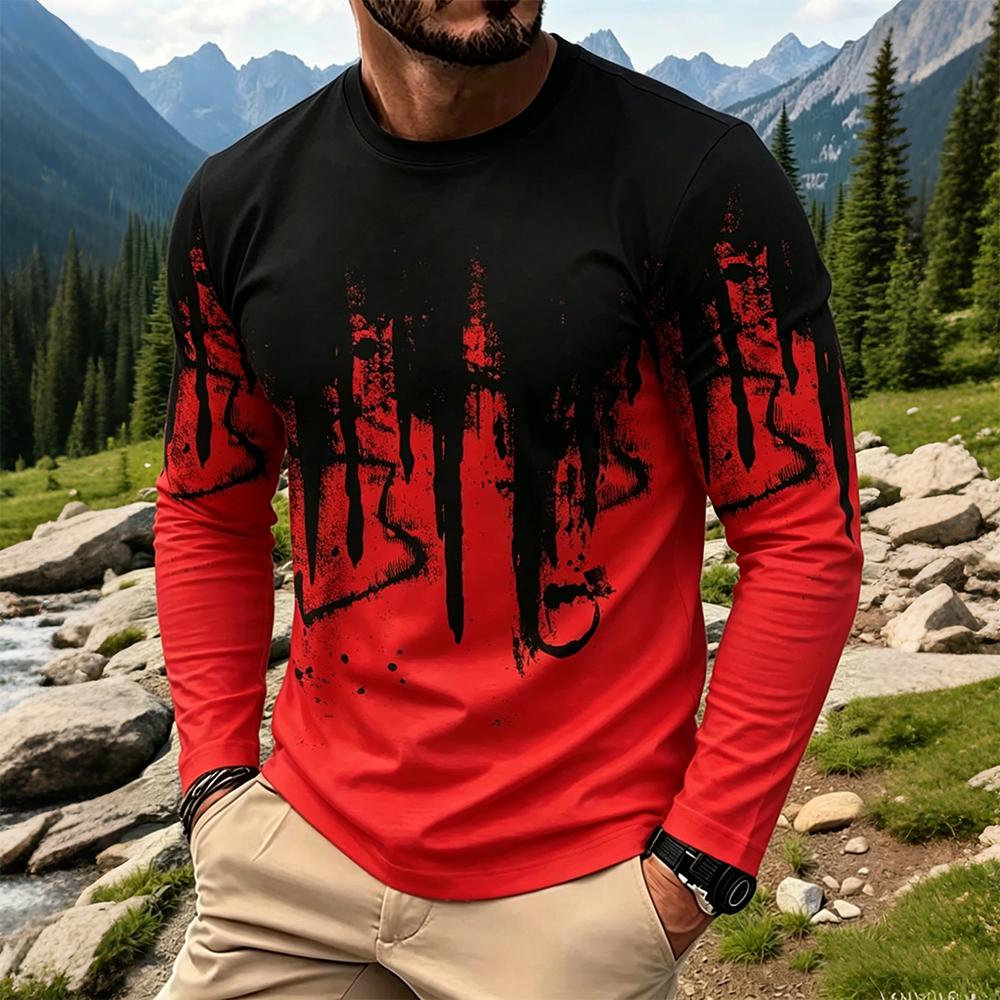 Men's Gradient Ink Splash Long - огляд і ціна Vintage Fashion Mens